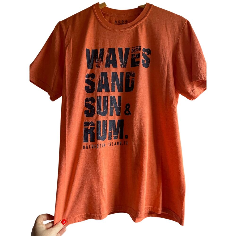 LANDRY’S Beachy Women’s Galveston Island Coral Tee Size MEDIUM